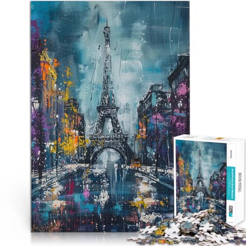 1000-Teile-Puzzle für Teenager Interessante Stressreduzierung Eiffelturm Regen Jedes Stück ist einzigartig – Anspruchsvolles Familienspiel75x50cm 1000-Teile-Puzzle für Teenager Interessante Stressreduzierung Eiffelturm Regen Jedes Stück ist einzigartig – Anspruchsvolles Familienspiel75x50cm von AITEXI