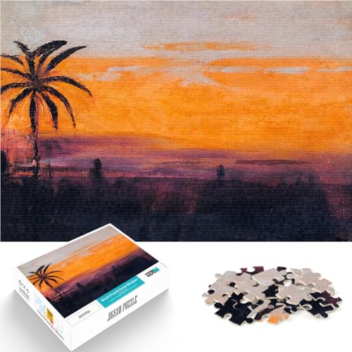 1000-Teile-Puzzle für Teenager Lernspiele Heimdekoration Sonnenuntergang Palmenmalerei Tolle Geschenke und Spielzeuge75x50cm 1000-Teile-Puzzle für Teenager Lernspiele Heimdekoration Sonnenuntergang Palmenmalerei Tolle Geschenke und Spielzeuge75x50cm von AITEXI