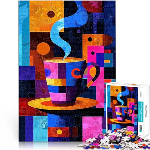 1000-Teile-Puzzle für Teenager Quizspiel Expressionistische Geometrie Kaffee – Lebendige abstrakte Café-Kunst Wichtelgeschenke75x50cm 1000-Teile-Puzzle für Teenager Quizspiel Expressionistische Geometrie Kaffee – Lebendige abstrakte Café-Kunst Wichtelgeschenke75x50cm von AITEXI