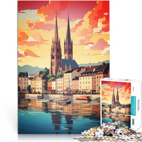 1000-Teile-Puzzle für Teenager Quizspiel Ölgemälde Stadtbild von Rouen eignet ganze Familie70x100cm 1000-Teile-Puzzle für Teenager Quizspiel Ölgemälde Stadtbild von Rouen eignet ganze Familie70x100cm von AITEXI