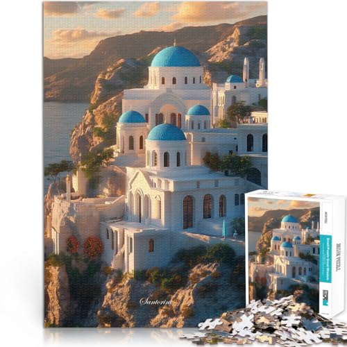 1000-Teile-Puzzle für Teenager Quizspiel Sonnenuntergang auf dem griechischen Inseldorf Santorin Künstlersammlung, Bildende Kunst70x100cm 1000-Teile-Puzzle für Teenager Quizspiel Sonnenuntergang auf dem griechischen Inseldorf Santorin Künstlersammlung, Bildende Kunst70x100cm von AITEXI