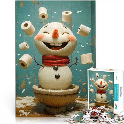 1000-Teile-Puzzle für Teenager Schwierig Schwer Schneemann-Toilettenpapier-Spaß Lustige Aktivitäten für zu Hause, Geburtstagsgeschenk, Reisegeschenk,38x26cm 1000-Teile-Puzzle für Teenager Schwierig Schwer Schneemann-Toilettenpapier-Spaß Lustige Aktivitäten für zu Hause, Geburtstagsgeschenk, Reisegeschenk,38x26cm von AITEXI