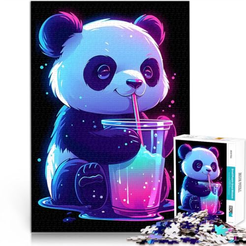 1000-Teile-Puzzle für Teenager Spiel Süßer Panda nippt an Getränk Lustige Aktivitäten für zu Hause, Geburtstagsgeschenk, Reisegeschenk,70x100cm 1000-Teile-Puzzle für Teenager Spiel Süßer Panda nippt an Getränk Lustige Aktivitäten für zu Hause, Geburtstagsgeschenk, Reisegeschenk,70x100cm von AITEXI