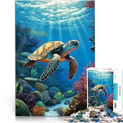 1000-Teile-Puzzle für Teenager Spiele Spielzeug Geschenk Meeresschildkröten-Aquarium Lernspiel für Geburtstag, Weihnachten52x38cm 1000-Teile-Puzzle für Teenager Spiele Spielzeug Geschenk Meeresschildkröten-Aquarium Lernspiel für Geburtstag, Weihnachten52x38cm von AITEXI