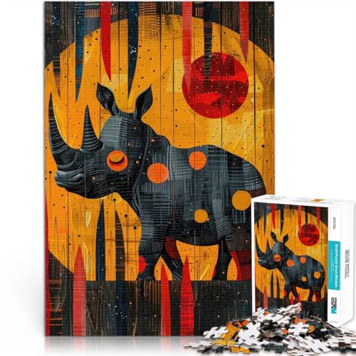1000-Teile-Puzzle für Teenager Spielzeug für die ganze Familie Kleines Nashorn ist bezaubernd Geburtstagsgeschenk, Geschenke52x38cm 1000-Teile-Puzzle für Teenager Spielzeug für die ganze Familie Kleines Nashorn ist bezaubernd Geburtstagsgeschenk, Geschenke52x38cm von AITEXI