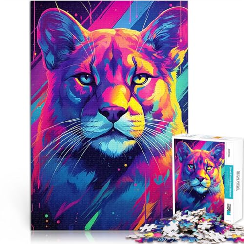 1000-Teile-Puzzle für Teenager Stressabbau – Staycation – Zeit totschlagen Neon Puma Einzigartige Wohndekoration und Geschenke75x50cm 1000-Teile-Puzzle für Teenager Stressabbau – Staycation – Zeit totschlagen Neon Puma Einzigartige Wohndekoration und Geschenke75x50cm von AITEXI