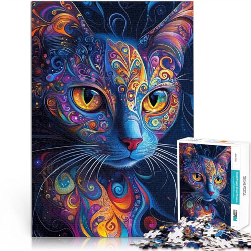 1000-Teile-Puzzle für Teenager Trainieren Sie Ihr Gehirn und Ihre Hände Psychedelische Katze Wunschliste mit dem Weihnachtsmann70x100cm 1000-Teile-Puzzle für Teenager Trainieren Sie Ihr Gehirn und Ihre Hände Psychedelische Katze Wunschliste mit dem Weihnachtsmann70x100cm von AITEXI