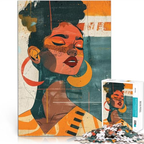 1000-Teile-Puzzle für Teenager für Lernspiel-Herausforderungsspielzeug Eine glückliche Afrikanerin Geburtstagsgeschenk, Geschenke, Wandkunst75x50cm 1000-Teile-Puzzle für Teenager für Lernspiel-Herausforderungsspielzeug Eine glückliche Afrikanerin Geburtstagsgeschenk, Geschenke, Wandkunst75x50cm von AITEXI