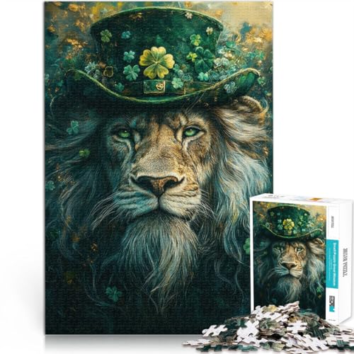 1000-Teile-Puzzle für Teenager für Lernspiel-Herausforderungsspielzeug Löwe zum St. Patrick's Day Lernspiel für Geburtstag, Weihnachten75x50cm 1000-Teile-Puzzle für Teenager für Lernspiel-Herausforderungsspielzeug Löwe zum St. Patrick's Day Lernspiel für Geburtstag, Weihnachten75x50cm von AITEXI
