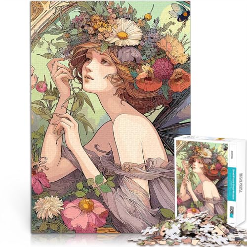 1000-Teile-Puzzle für Teenager für Lernspiel-Herausforderungsspielzeug Pixies Garten Fantasie Lernspiel für Geburtstag, Weihnachten75x50cm von AITEXI