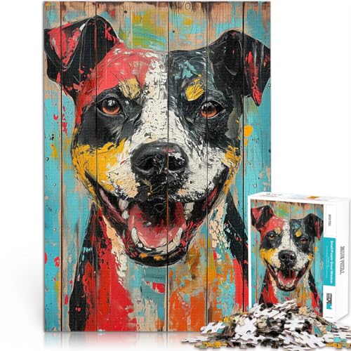 1000-Teile-Puzzle für Teenager pädagogische Herausforderung Hundeportrait auf Holz Geschenke für Freunde und Familie52x38cm 1000-Teile-Puzzle für Teenager pädagogische Herausforderung Hundeportrait auf Holz Geschenke für Freunde und Familie52x38cm von AITEXI