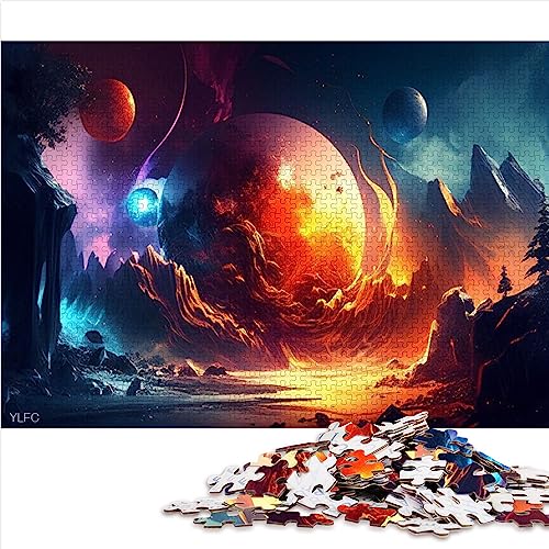 1000-teilige Puzzles für Erwachsene, Weltraum-Fantasielandschaft, Weihnachtspuzzle aus recyceltem Karton, Geschenke für Frauen, 26 x 37 cm von AITEXI