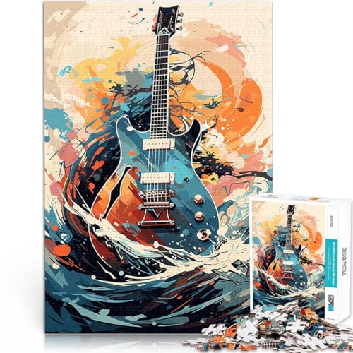 1000-teilige Puzzles für Erwachsene Anspruchsvolles Spiel und Familienspaß Ästhetische Harmoniegitarre EIN Kunstwerk52x38cm von AITEXI