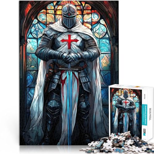 1000-teilige Puzzles für Erwachsene Anspruchsvolles Spiel und Familienspaß Mahnwache der Tempelritter Geburtstagsgeschenk75x50cm von AITEXI