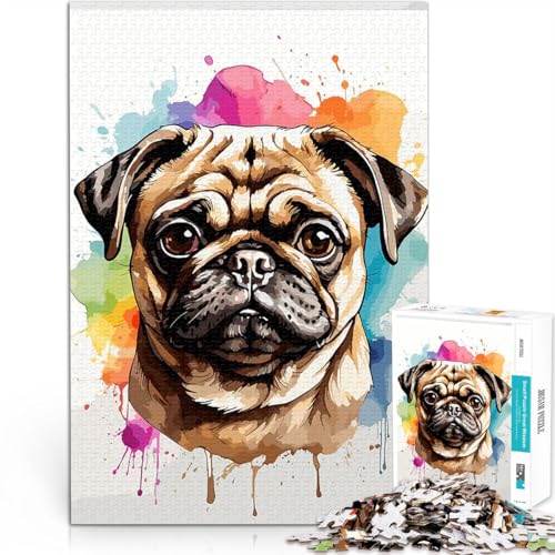 1000-teilige Puzzles für Erwachsene Dekomprimierendes intellektuelles Lernspielzeug Mopsgesicht Geburtstagsgeschenk, Geschenke, Wandkunst52x38cm 1000-teilige Puzzles für Erwachsene Dekomprimierendes intellektuelles Lernspielzeug Mopsgesicht Geburtstagsgeschenk, Geschenke, Wandkunst52x38cm von AITEXI