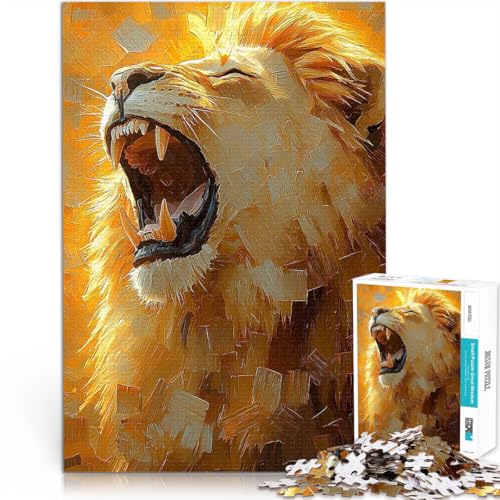 1000-teilige Puzzles für Erwachsene Denkspiel Brüllende Löwenkraft – 4Kühnes Impasto-Strukturgemälde tolles Geschenk75x50cm 1000-teilige Puzzles für Erwachsene Denkspiel Brüllende Löwenkraft – 4Kühnes Impasto-Strukturgemälde tolles Geschenk75x50cm von AITEXI