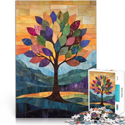 1000-teilige Puzzles für Erwachsene Denkspiel Buntglas-Baumlandschaft Jedes Stück ist einzigartig – Anspruchsvolles Familienspiel75x50cm 1000-teilige Puzzles für Erwachsene Denkspiel Buntglas-Baumlandschaft Jedes Stück ist einzigartig – Anspruchsvolles Familienspiel75x50cm von AITEXI