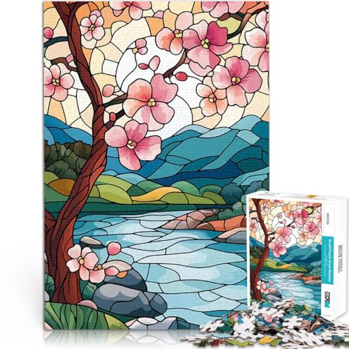 1000-teilige Puzzles für Erwachsene Denkspiel Buntglas Frühlingslandschaft Wanddekoration Einzigartige Geburtstags- und Weihnachtsgeschenke38x26cm 1000-teilige Puzzles für Erwachsene Denkspiel Buntglas Frühlingslandschaft Wanddekoration Einzigartige Geburtstags- und Weihnachtsgeschenke38x26cm von AITEXI