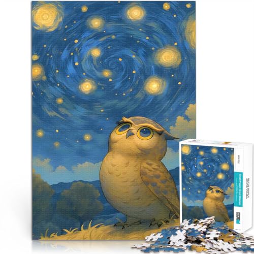 1000-teilige Puzzles für Erwachsene Denkspiel Eule unter Sternenhimmel denn eignet ganze Familie75x50cm 1000-teilige Puzzles für Erwachsene Denkspiel Eule unter Sternenhimmel denn eignet ganze Familie75x50cm von AITEXI