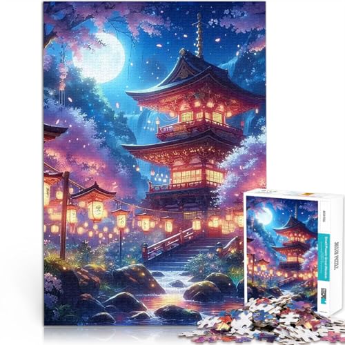 1000-teilige Puzzles für Erwachsene Denkspiel Japanische Tempelnachtszene Wanddekoration Einzigartige Geburtstags- und Weihnachtsgeschenke75x50cm 1000-teilige Puzzles für Erwachsene Denkspiel Japanische Tempelnachtszene Wanddekoration Einzigartige Geburtstags- und Weihnachtsgeschenke75x50cm von AITEXI