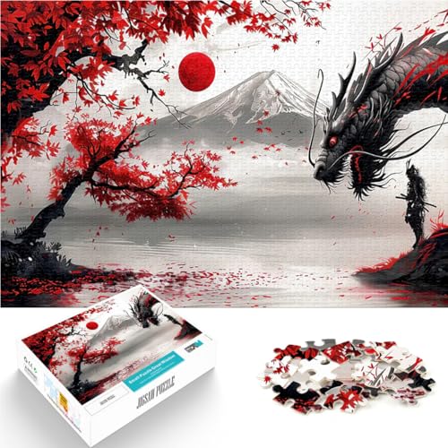 1000-teilige Puzzles für Erwachsene Denkspiel Japanischer Samurai mit einem Schattendrachen Lernspiel für Geburtstag, Weihnachten38x26cm 1000-teilige Puzzles für Erwachsene Denkspiel Japanischer Samurai mit einem Schattendrachen Lernspiel für Geburtstag, Weihnachten38x26cm von AITEXI