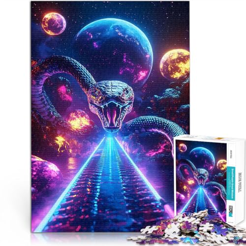 1000-teilige Puzzles für Erwachsene Denkspiel Kosmische Schlange Schlange Weltraum Planeten Lernspiel für Geburtstag, Weihnachten38x26cm 1000-teilige Puzzles für Erwachsene Denkspiel Kosmische Schlange Schlange Weltraum Planeten Lernspiel für Geburtstag, Weihnachten38x26cm von AITEXI