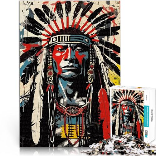 1000-teilige Puzzles für Erwachsene Denkspiel Porträt eines Häuptlings der amerikanischen Ureinwohner Wichtelgeschenke75x50cm 1000-teilige Puzzles für Erwachsene Denkspiel Porträt eines Häuptlings der amerikanischen Ureinwohner Wichtelgeschenke75x50cm von AITEXI