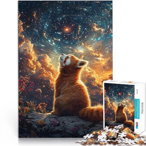1000-teilige Puzzles für Erwachsene Denkspiel Roter Panda und Sternenhimmel Cosmic Geschenke für Freunde und Familie38x26cm 1000-teilige Puzzles für Erwachsene Denkspiel Roter Panda und Sternenhimmel Cosmic Geschenke für Freunde und Familie38x26cm von AITEXI