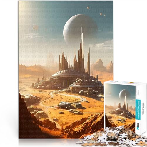 1000-teilige Puzzles für Erwachsene Denkspiel Roter Planet Mars Stadtbild Jedes Stück ist einzigartig – Anspruchsvolles Familienspiel38x26cm 1000-teilige Puzzles für Erwachsene Denkspiel Roter Planet Mars Stadtbild Jedes Stück ist einzigartig – Anspruchsvolles Familienspiel38x26cm von AITEXI