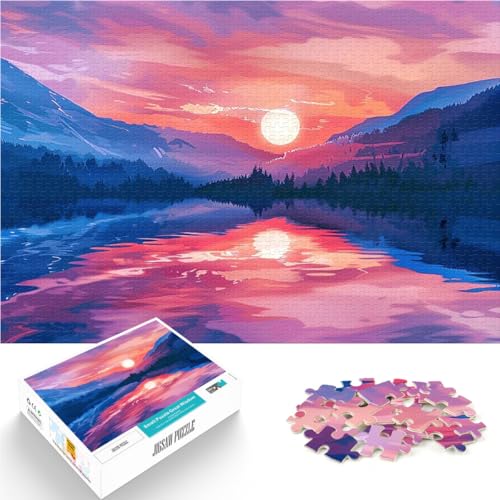 1000-teilige Puzzles für Erwachsene Denkspiel Sonnenuntergang durch Berge am See gemalt Geeignet für die Schreibtischdekoration52x38cm 1000-teilige Puzzles für Erwachsene Denkspiel Sonnenuntergang durch Berge am See gemalt Geeignet für die Schreibtischdekoration52x38cm von AITEXI