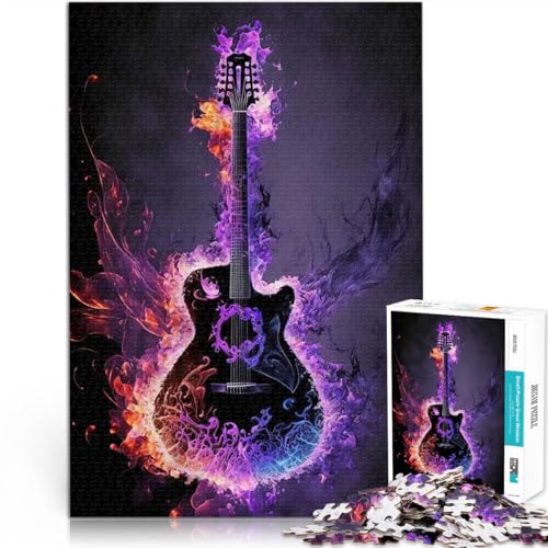 1000-teilige Puzzles für Erwachsene Geschenke zum Suchbegriff: Herausfordernde Spiele Gitarrenfeuer Geschenkideen38x26cm von AITEXI