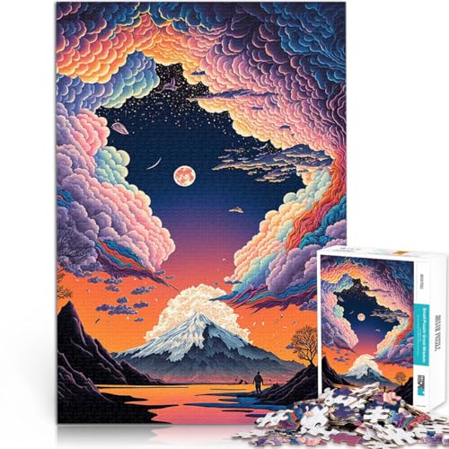1000-teilige Puzzles für Erwachsene Geschenke zum Suchbegriff: Herausfordernde Spiele Landschaft Berg Wanddekoration52x38cm von AITEXI