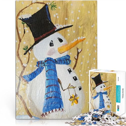 1000-teilige Puzzles für Erwachsene Hands-on-Spiel Schneemann-Gemälde auf Schiefer Einzigartige Wohndekoration und Geschenke75x50cm 1000-teilige Puzzles für Erwachsene Hands-on-Spiel Schneemann-Gemälde auf Schiefer Einzigartige Wohndekoration und Geschenke75x50cm von AITEXI