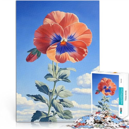 1000-teilige Puzzles für Erwachsene Herausforderndes Spiel Blüte in Stiefmütterchen Geeignet für die Schreibtischdekoration75x50cm von AITEXI