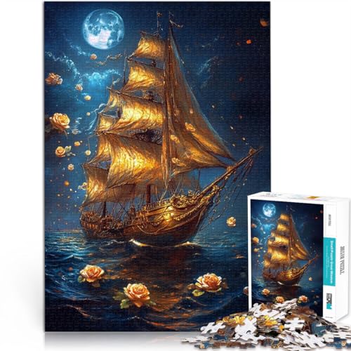 2000-teilige Puzzles für Erwachsene Herausforderndes Spiel Segelbootlandschaft eignet ganze Familie70x100cm von AITEXI
