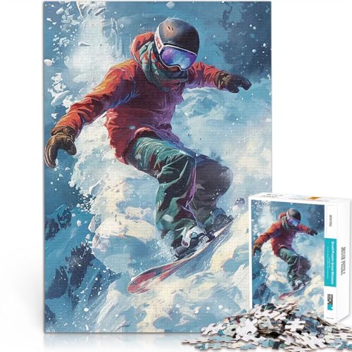2000-teilige Puzzles für Erwachsene Herausforderndes Spiel Snowboarder in Aktion Geburtstagsgeschenk, Geschenke70x100cm von AITEXI