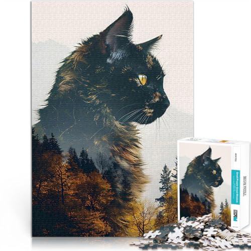 1000-teilige Puzzles für Erwachsene Herausforderndes Spielspielzeug Katze Wald Berge Geeignet für die Schreibtischdekoration38x26cm 1000-teilige Puzzles für Erwachsene Herausforderndes Spielspielzeug Katze Wald Berge Geeignet für die Schreibtischdekoration38x26cm von AITEXI