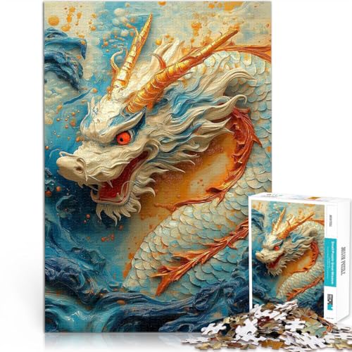 1000-teilige Puzzles für Erwachsene Herausforderndes Spielspielzeug Ryujin, König der weißen Drachen Wichtelgeschenke52x38cm 1000-teilige Puzzles für Erwachsene Herausforderndes Spielspielzeug Ryujin, König der weißen Drachen Wichtelgeschenke52x38cm von AITEXI