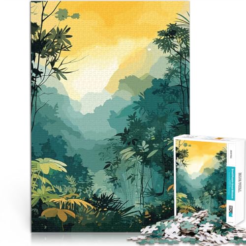 1000-teilige Puzzles für Erwachsene Intellektuelles Spiel Blick aus einem Regenwald Geeignet für die Schreibtischdekoration75x50cm von AITEXI