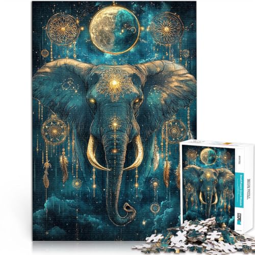 1000-teilige Puzzles für Erwachsene Interessante Stressreduzierung Geheimnisvoller Elefant Geburtstagsgeschenk, Geschenke70x100cm 1000-teilige Puzzles für Erwachsene Interessante Stressreduzierung Geheimnisvoller Elefant Geburtstagsgeschenk, Geschenke70x100cm von AITEXI