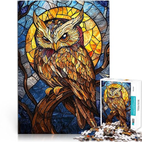 1000-teilige Puzzles für Erwachsene Lernspiel-Herausforderungsspielzeug Buntglas-Eule Lernspiel für Geburtstag, Weihnachten38x26cm 1000-teilige Puzzles für Erwachsene Lernspiel-Herausforderungsspielzeug Buntglas-Eule Lernspiel für Geburtstag, Weihnachten38x26cm von AITEXI
