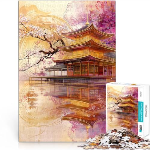 1000-teilige Puzzles für Erwachsene Lernspiel-Herausforderungsspielzeug Goldene Pagode in Japan Lernspiel für Geburtstag, Weihnachten75x50cm 1000-teilige Puzzles für Erwachsene Lernspiel-Herausforderungsspielzeug Goldene Pagode in Japan Lernspiel für Geburtstag, Weihnachten75x50cm von AITEXI