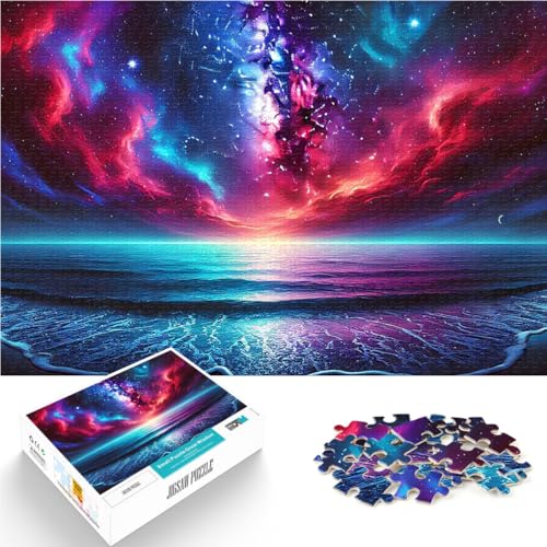 1000-teilige Puzzles für Erwachsene Lernspiele DIY Spielzeug Kosmische Meereslandschaft Geburtstagsgeschenk, Geschenke52x38cm von AITEXI