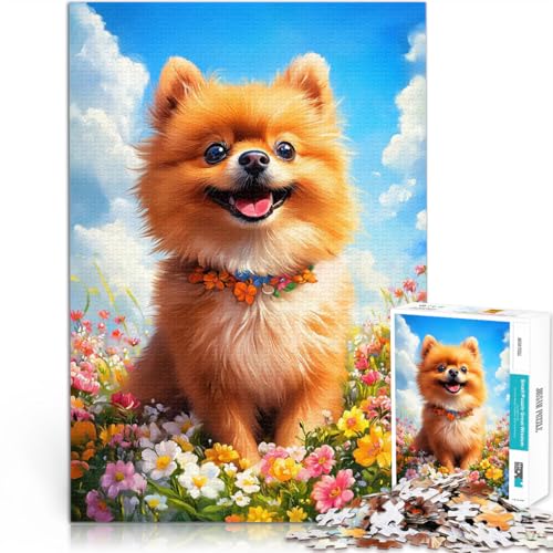 2000-teilige Puzzles für Erwachsene Lernspiele DIY Spielzeug Lächelnder Zwergspitz in Blumen Lernspiel für Geburtstag, Weihnachten70x100cm 2000-teilige Puzzles für Erwachsene Lernspiele DIY Spielzeug Lächelnder Zwergspitz in Blumen Lernspiel für Geburtstag, Weihnachten70x100cm von AITEXI