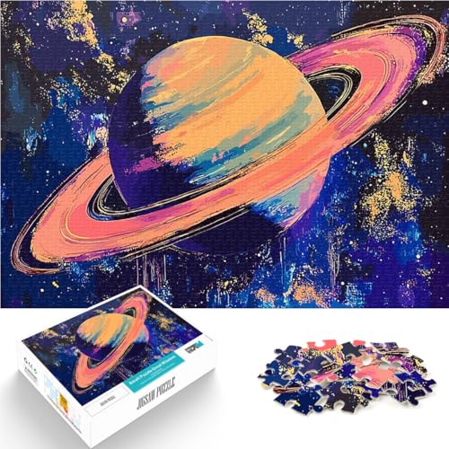 1000-teilige Puzzles für Erwachsene Lernspiele DIY Spielzeug Saturn im Weltraum Jedes Stück ist einzigartig – Anspruchsvolles Familienspiel70x100cm 1000-teilige Puzzles für Erwachsene Lernspiele DIY Spielzeug Saturn im Weltraum Jedes Stück ist einzigartig – Anspruchsvolles Familienspiel70x100cm von AITEXI