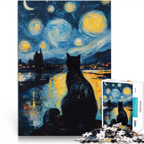 1000-teilige Puzzles für Erwachsene Lernspielzeug für die ganze Familie Sternennachtkatze Verbessern Sie das Gedächtnis75x50cm 1000-teilige Puzzles für Erwachsene Lernspielzeug für die ganze Familie Sternennachtkatze Verbessern Sie das Gedächtnis75x50cm von AITEXI