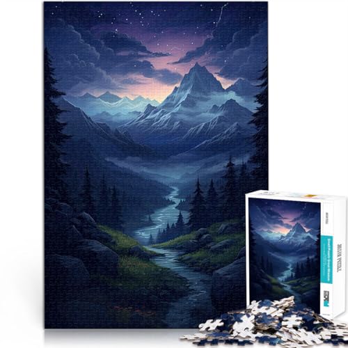 1000-teilige Puzzles für Erwachsene Pädagogisches Familienspiel Berge bei Nacht Tolle Geschenke und Spielzeuge70x100cm 1000-teilige Puzzles für Erwachsene Pädagogisches Familienspiel Berge bei Nacht Tolle Geschenke und Spielzeuge70x100cm von AITEXI