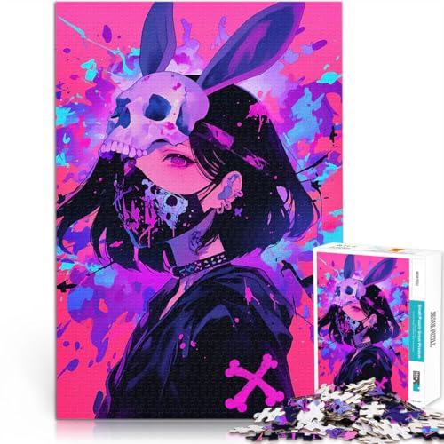 1000-teilige Puzzles für Erwachsene Quizspiel Anime-Mädchen mit Totenkopfmaske Wanddekoration Einzigartige Geburtstags- und Weihnachtsgeschenke75x50cm 1000-teilige Puzzles für Erwachsene Quizspiel Anime-Mädchen mit Totenkopfmaske Wanddekoration Einzigartige Geburtstags- und Weihnachtsgeschenke75x50cm von AITEXI