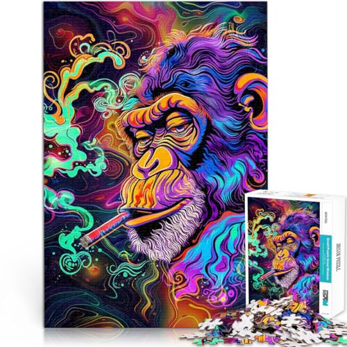 1000-teilige Puzzles für Erwachsene Quizspiel Psychedelischer AFFE, der Blunt raucht Geburtstagsgeschenk, Geschenke, Wandkunst75x50cm 1000-teilige Puzzles für Erwachsene Quizspiel Psychedelischer AFFE, der Blunt raucht Geburtstagsgeschenk, Geschenke, Wandkunst75x50cm von AITEXI