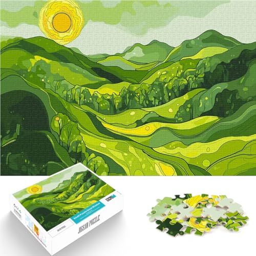 1000-teilige Puzzles für Erwachsene Quizspiel Ursprüngliche Green Hills-Landschaft Geburtstagsgeschenk, Geschenke52x38cm 1000-teilige Puzzles für Erwachsene Quizspiel Ursprüngliche Green Hills-Landschaft Geburtstagsgeschenk, Geschenke52x38cm von AITEXI